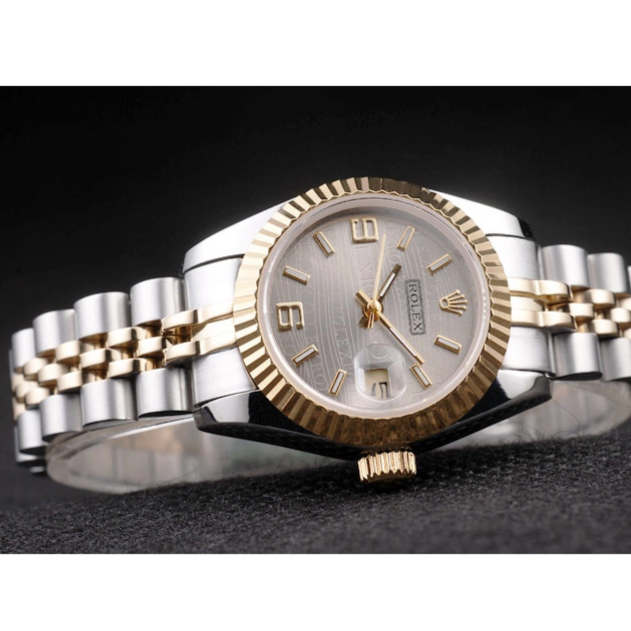 Aaa replica watch Datejust Tone Two Yellow Gold Stainless 98078 Rolex Plated Steel 0724